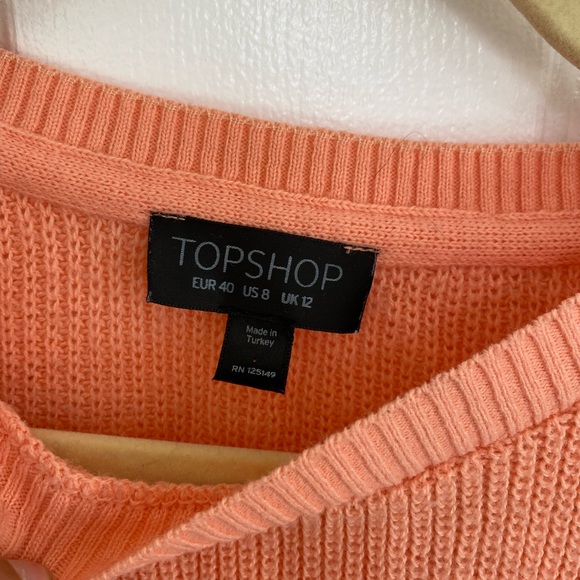 Topshop Orange Knit Sweater - Picture 2 of 5